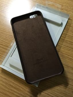 iPhone 6+ Apple Leather case Brown -$35 3