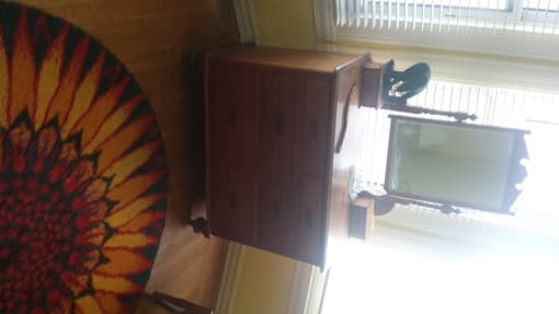 Antique oak dresser with mirror. 1