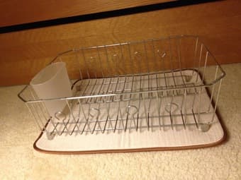 Moving Sale! Dish Rack, Table Lamp, Storage Bins, Trash Can 1