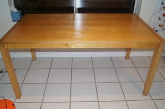 For sale: IKEA extendable dining table and 4 chairs 2