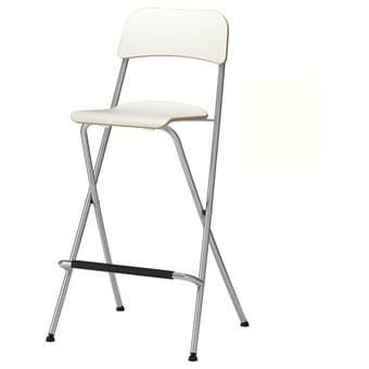 White Bar Chairs with backrest/ Fold-able - $35 (san jose downtown) 1