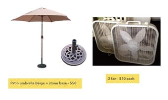 Moving out sale: chest, nightstands, desk, patio umbrella and more 3