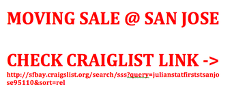 Moving Sale SJ - Various items (Furniture, household, electronics etc) 1