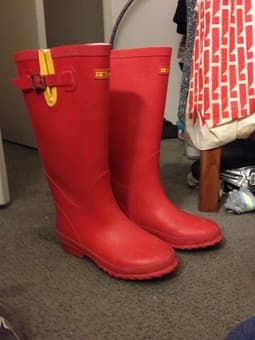 Red rain boots - $20 1
