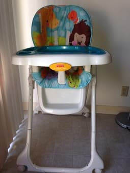 Pefect Fisher-Price Precious Planet Sky Blue High Chair for $45 1