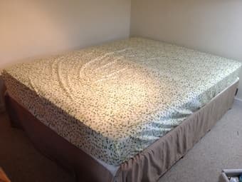 Bed frame + Spring box + Mattress (Queen size) - all included for $80 1