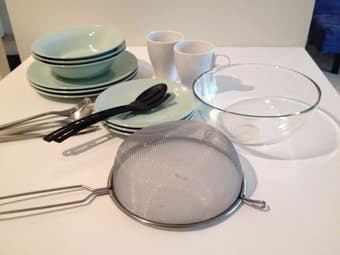 Dishes, mugs, flatware, bowl and pots all for $30 1