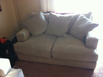 Three-piece couch set: large couch, loveseat, and chaise lounge 2