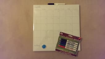 White Board Calendar with Markers for $18 1