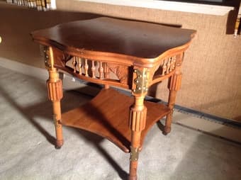 Antique Oak Side Table 1
