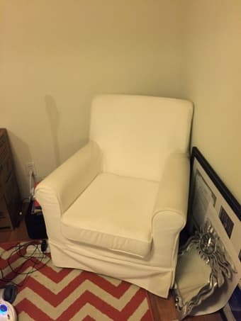 Ikea Chair and Ottoman 1