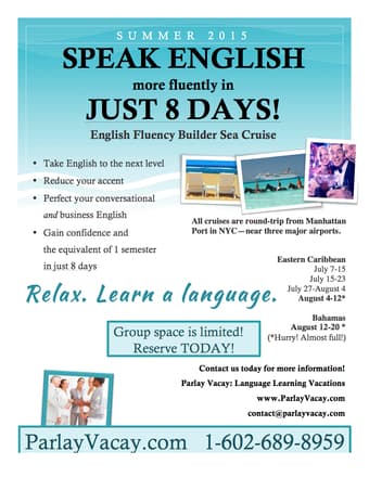 Speak English fluently in Just 8 days on a Cruise 1