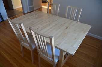 Ikea norden table & 4 chairs -- $150 1