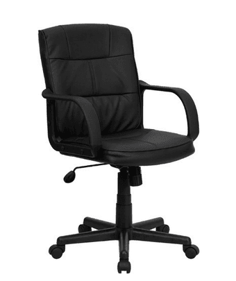 Black Leather Office Chair for $40 1