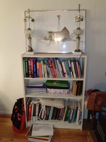 Beautifully constructed white bookcase - $30 1