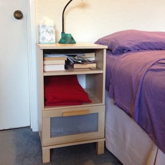 Birch Veneer Bedside Table/Nightstand with Drawer - $30 (Stanford) 1