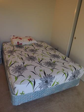 Full size bed: mattress + box spring + frame $60 1