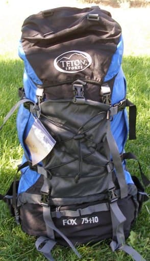 Teton Sports Blue Fox 75 +10 backpacking Backpack $30 1