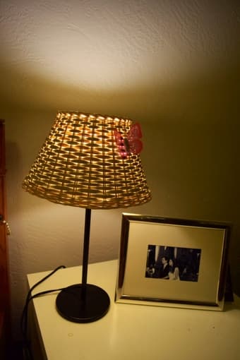 2 SIDE LAMPS (WICKER) $12 ea. 1