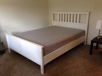 IKEA queen bed with mattress - like new !  Only 350 !! 3