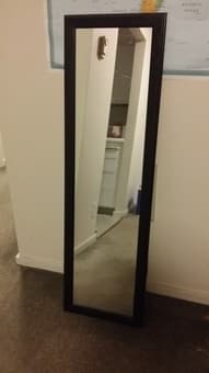 Full Length Over the door mirror listed for $15 1