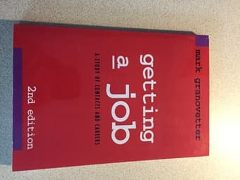 (Book) Mark Granovetter - Getting a Job (Soc114) 1