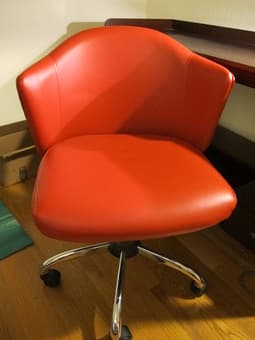 Chair - red desk chair with wheels - $50 2