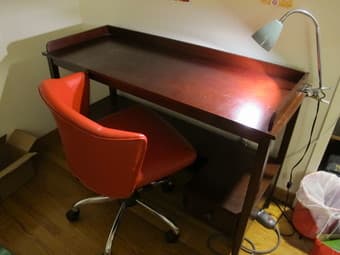 Chair - red desk chair with wheels - $50 3