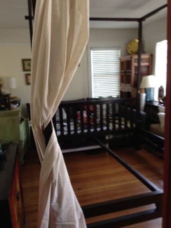 Teak 4-Poster Bed made in India, $1,000 2