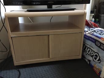Moving sale (EV): TV stand,rug,wall picture,floor lamp,shoe rack 1