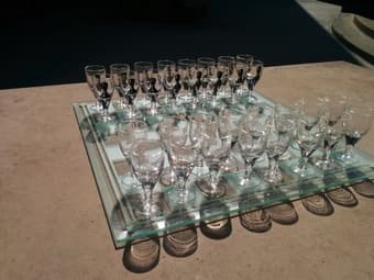 Drinking Chess Set - $20 3