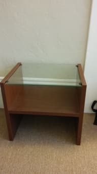 IKEA Hovat extendable futon for sale $200; glass table and nightstand 3