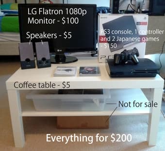 PS3 and 1080p monitor for sale 1