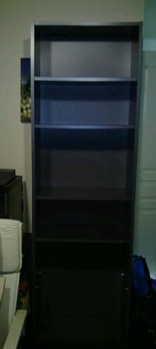 Two dark gray "Billy" bookcases - $25 each 1