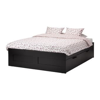 [FULLSIZE Bed frame with 4 LARGE Storage drawers] Ikea, with bed base 1
