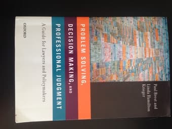 Problem Solving, Decision Making, And Professional Judgement 1