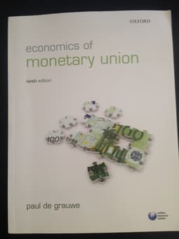 Economics of Monetary Union 1