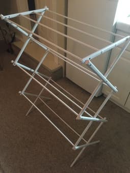 Hairdryer, Clothes rack, Iron+board, Kettle, Coffee press 2