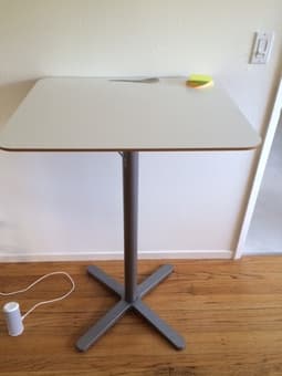 Like NEW White Eating table, Tall standing/cafe table - $60 1