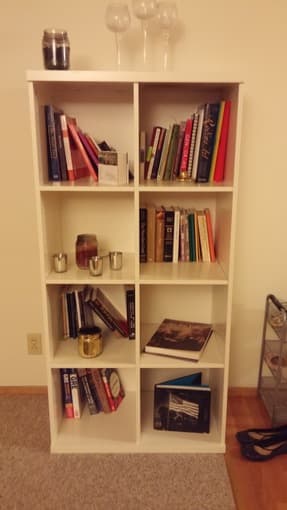 Moving sale! Couch, dining table, bookcases, lamp 3