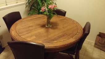 Round dining table + 4 chairs $350 OBO 2
