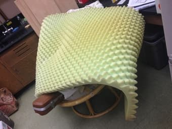 egg crate pad: makes dorm mattresses so much better! $10 2