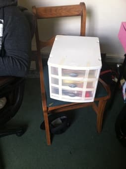 SMALL WHITE DRAWERS FOR SALE - $5 3