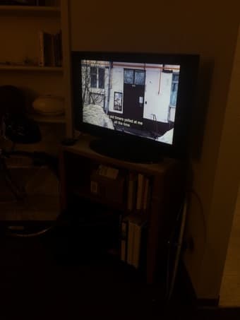 couch, printer, lamps, tv, guitar amp 3