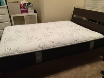 Full bed (frame, mattress, pillows, bedding), $250 3