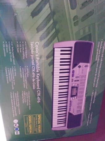 Casio Keyboard (CTK-496) with stand - $85 2