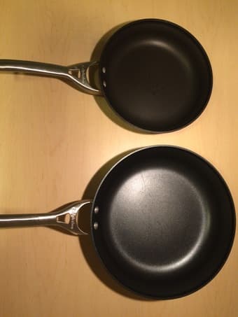 2 Frying Pans & 1 Saucepan from Crate & Barrel $80 2