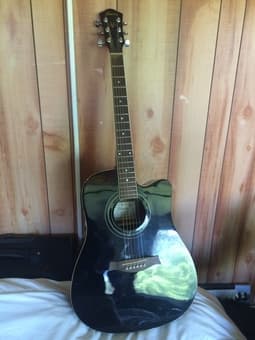 Ibanez Black Acoustic Electric Guitar 1