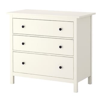 White Ikea HEMNES 3-Drawer Dresser $100 OBO 1