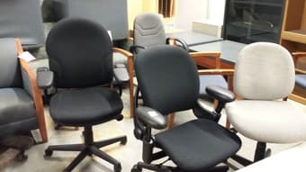Surplus Property Sales a large selection of stationary & swivel Chairs 3